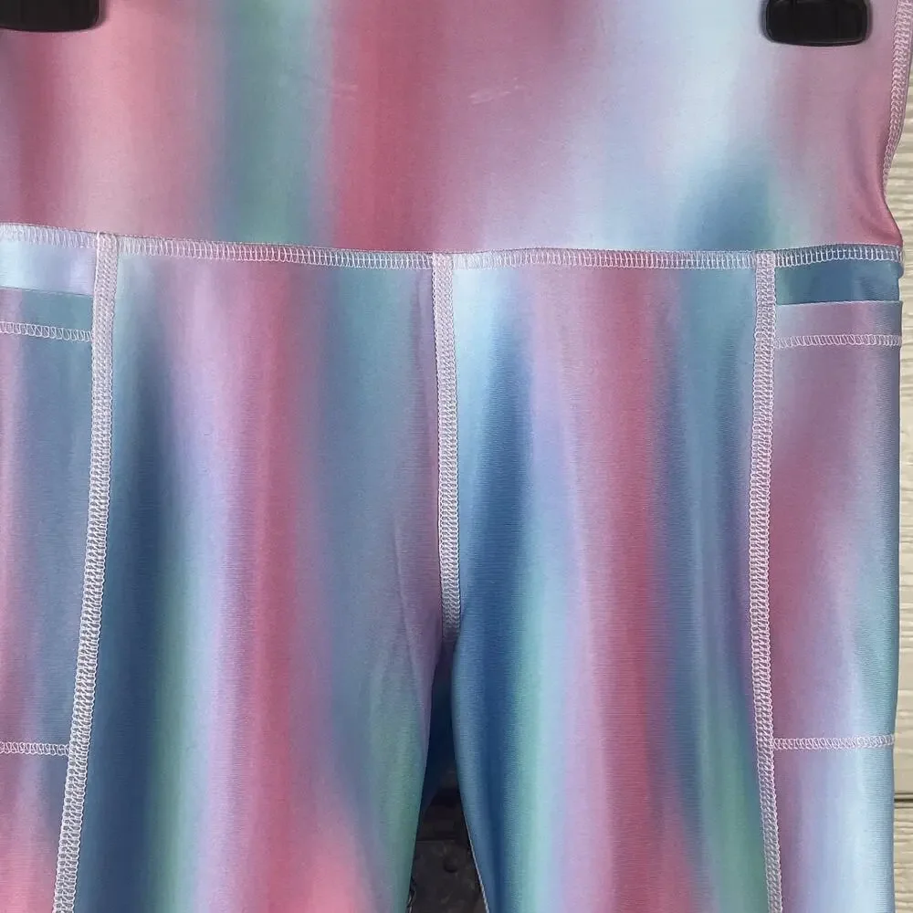 NWT DSG Girls Momentum High-Rise Full Length Tight Ice Pop Ombré Size L